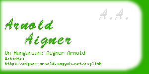 arnold aigner business card